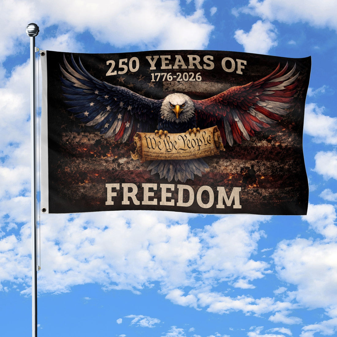 250th Anniversary Freedom Garden Flag 1776 2026 We The People USA Outdoor Display Gift