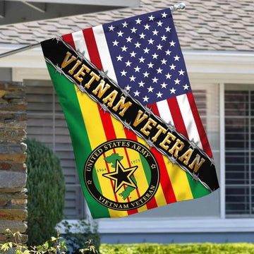 Vietnam Veteran Patriotic Flag Vietnam Veteran Lest We Forget House Flag 4th Of July Gift