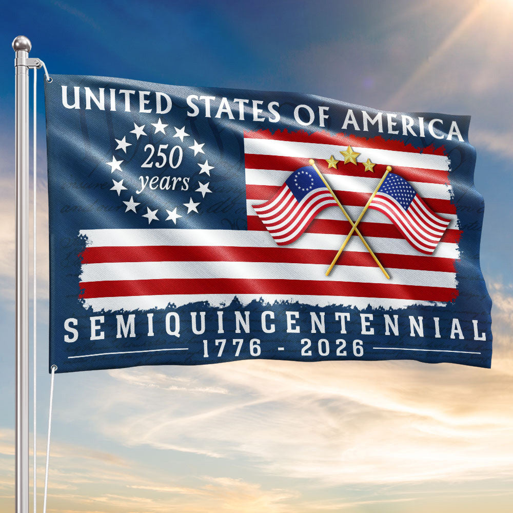 USA 250 Years 1776 2026 Semiquincentennial Flag Independence Day 2026 Flag Gift For Patriots