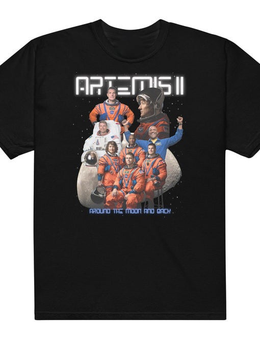 Artemis II Shirt 90s Style NASA Crew T-Shirt Artemis 2 Mission Clothes Space Lover Gift For Him