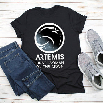 NASA Artemis First Woman On The Moon T-Shirt Artemis 2 Mission Merch Best Gift For Girlfriend
