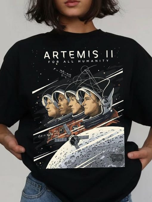 Artemis II Space NASA Moon Mission T-Shirt Artemis 2 Mission Shirt Gift For Wife