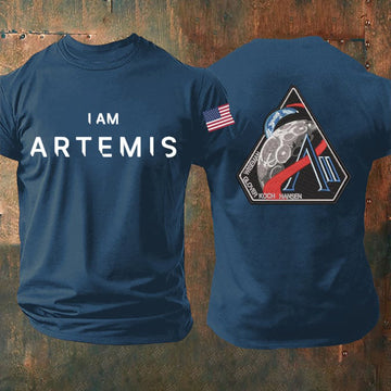 Artemis II Space Mission T-Shirt I Am Artemis Shirt Astrophiles Gift For Father