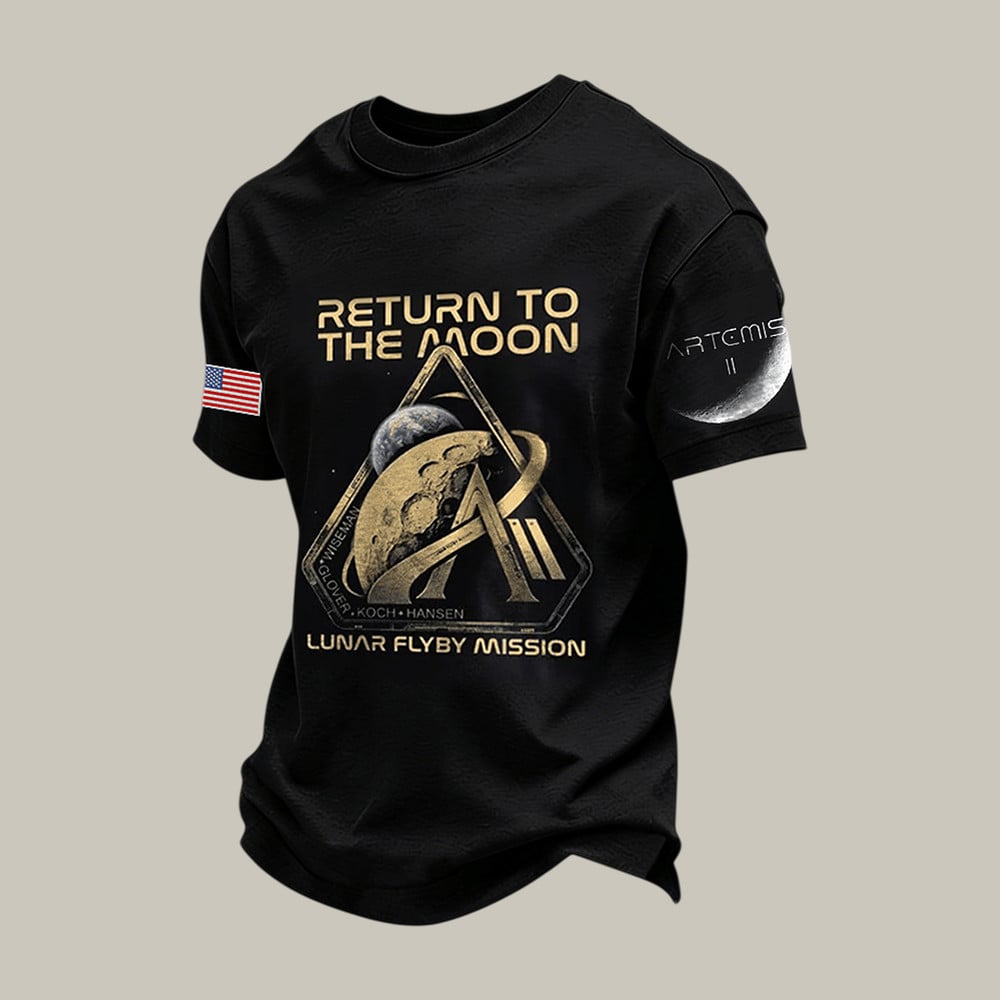 Artemis II Mission Lunar Flyby Mission T-Shirt NASA Moon Mission 2026 Clothes Birthday Gift Idea