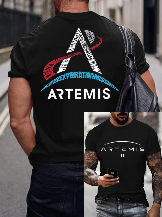 Artemis II Moon Landing Mission T-Shirt NASA Moon Mission 2026 Clothing Present For Dad