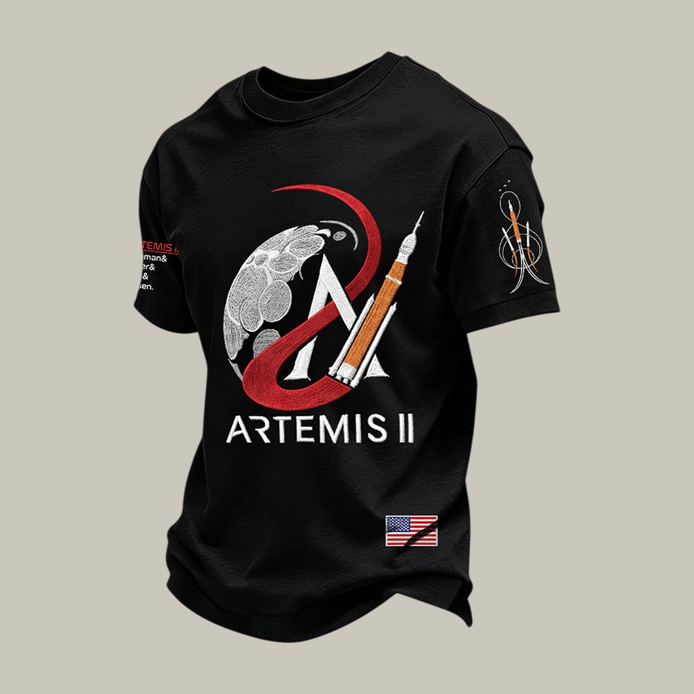 Artemis II Mission Graphic T-Shirt Landing On The Moon Mission Shirt Artemis 2 Mission Gift