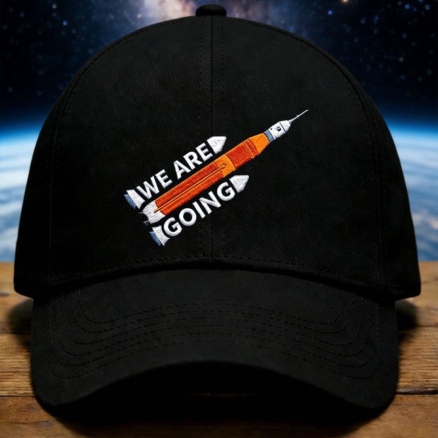 NASA Artemis Word Art Baseball Cap We Are Going Clothes Rocket Nerd Gift