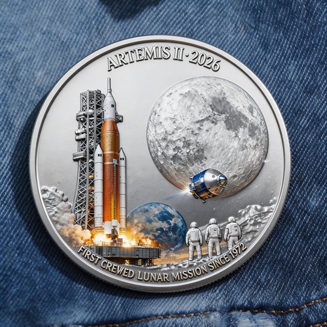Artemis Ii The First Manned Lunar Mission Since 1972 Button Artemis 2 Mission Pin Astronomy Gift