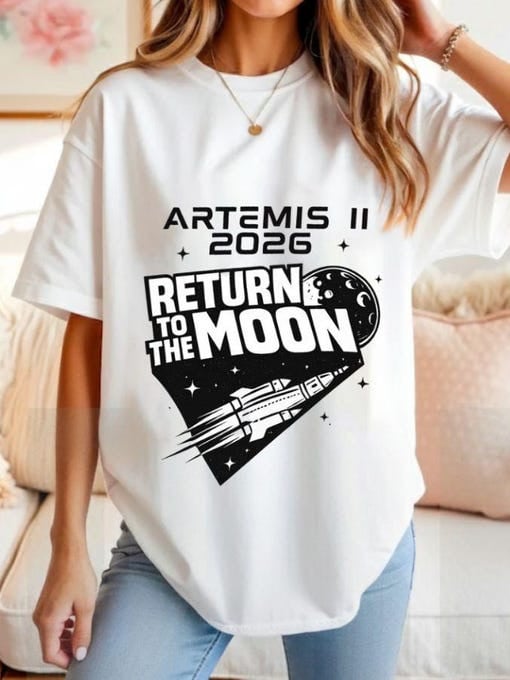 Artemis II 2026 T-Shirt Return To The Moon 2026 Merchandise Gift For NASA Enthusiasts