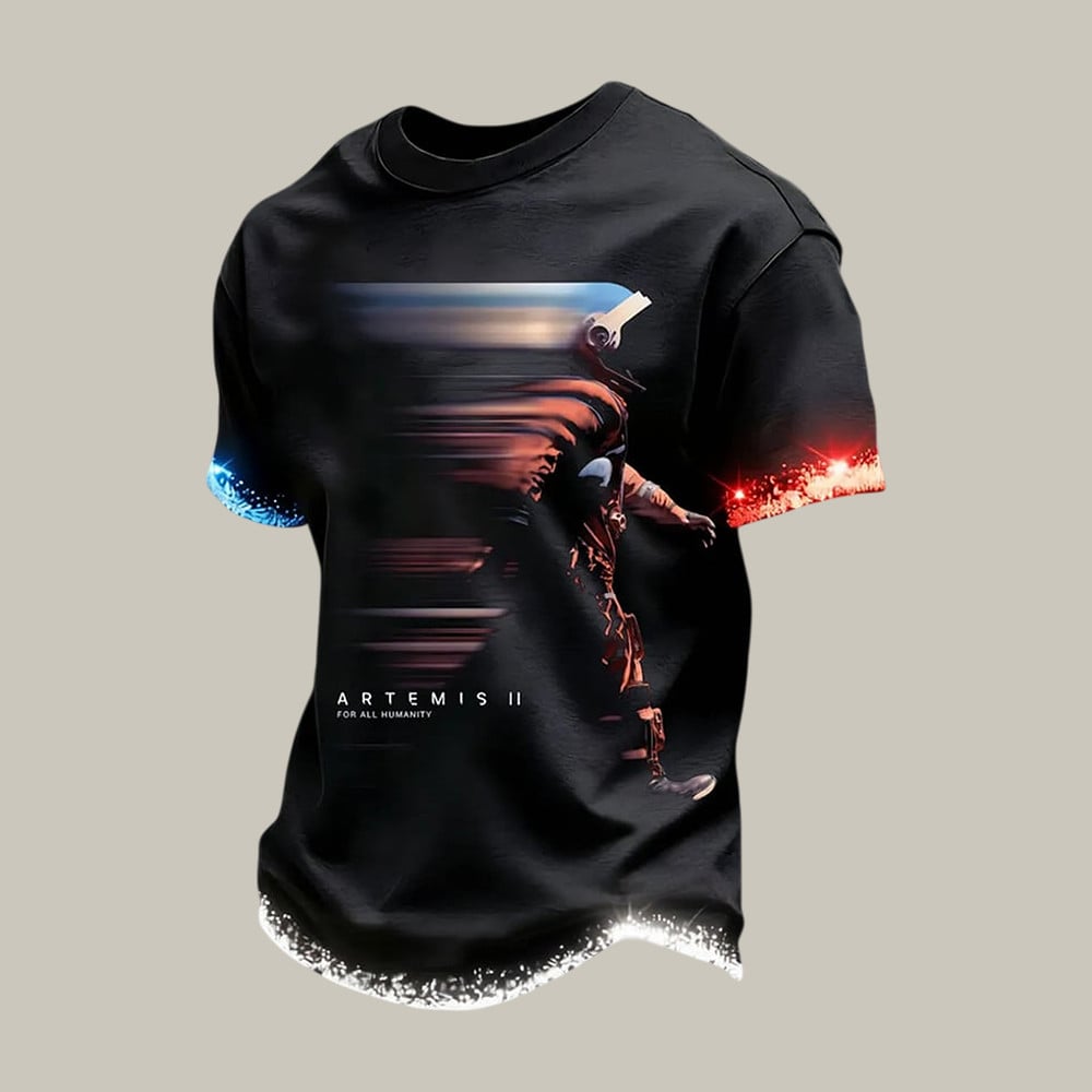 Artemis II 2026 T-Shirt Astronaut In Motion Shirt Gift For NASA Enthusiasts