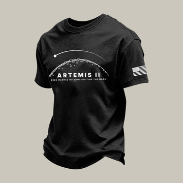 NASA Artemis II Lunar Orbit Mission T-Shirt Orbiting The Moon Clothing Astronomy Fan Gift