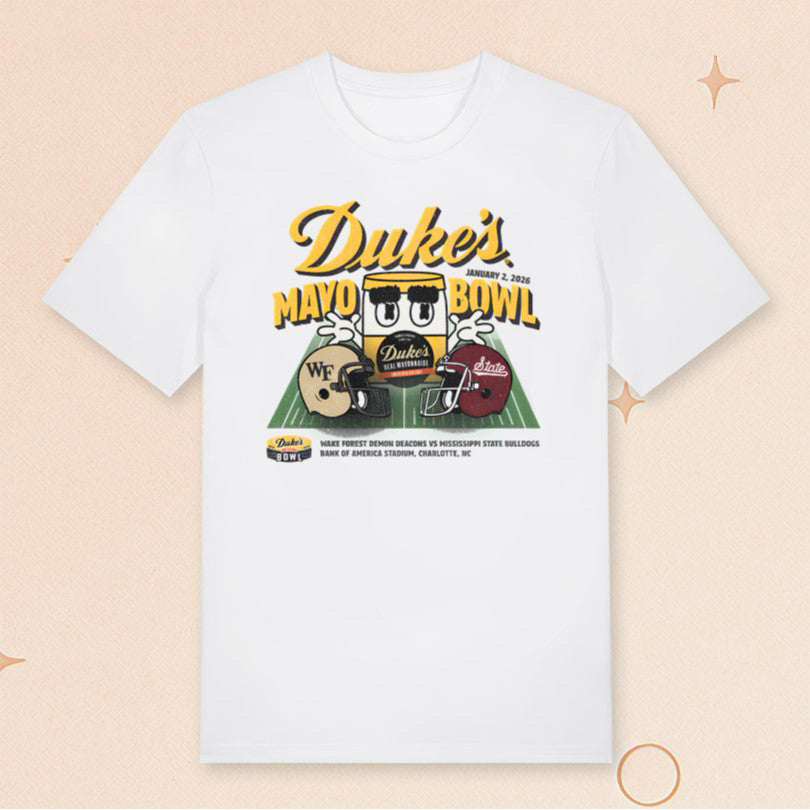 2026 Duke's Mayo Bowl 2 Team T-Shirt Wake Forest Vs Mississippi State Shirt Football Fan Gifts - Roseregae