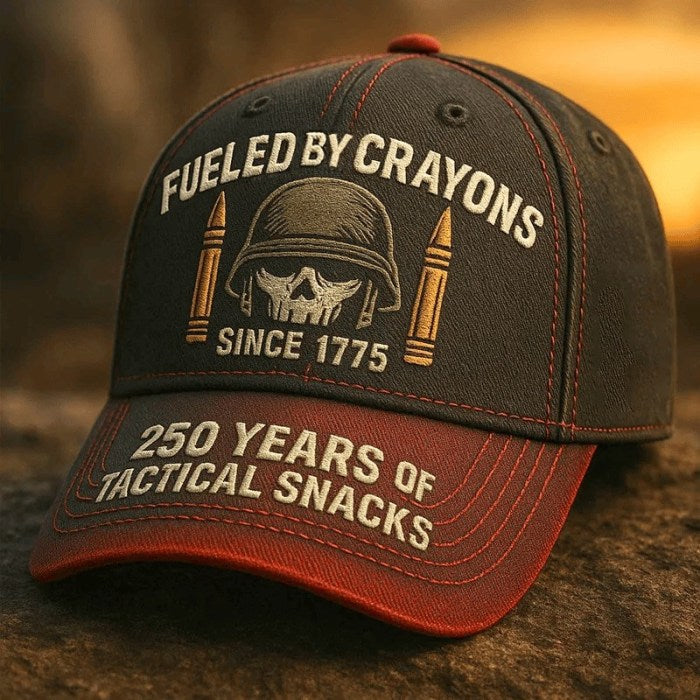 250th Anniversary Hat Fueled By Crayons Since 1775 Cap Tactical Snacks Present For Men