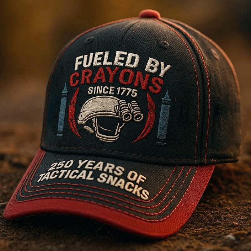 250th Anniversary Hat Fueled By Crayons Since 1775 Tactical Snacks Cap Cool Gift For Boy