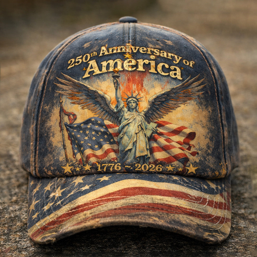250th Anniversary Of America Vintage Hat Statue Of Liberty Art Best 4Th Of July Merch