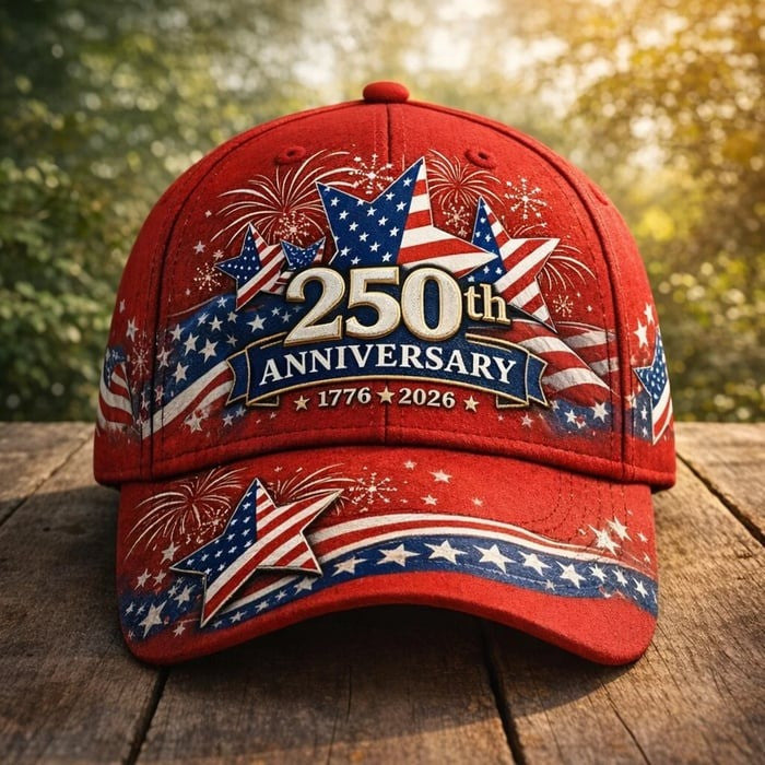 250th Anniversary Patriotic Baseball Cap American Flag 1776 2026 Hat Gift For Men