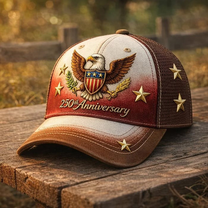 250th Anniversary Patriotic Eagle Baseball Cap Vintage American Heritage Hat Gift For Men