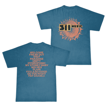 311 Merch 311 Music Anniversary Blue T-Shirt Gifts For Band Fans Country Boy Gift - Roseregae