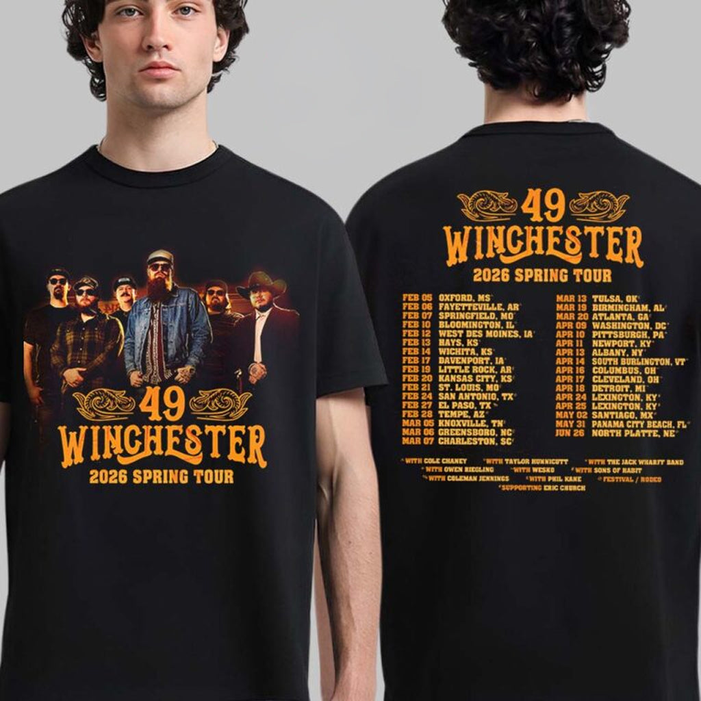 49 Winchester 2026 Spring Tour North American City Dates T-Shirt Fan Merch Gifts For Him - Roseregae