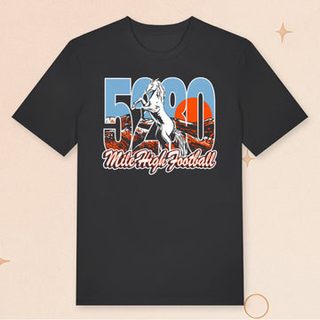 5280 Mile High Football T-Shirt Denver Football Merch Gifts For Brothers - Roseregae