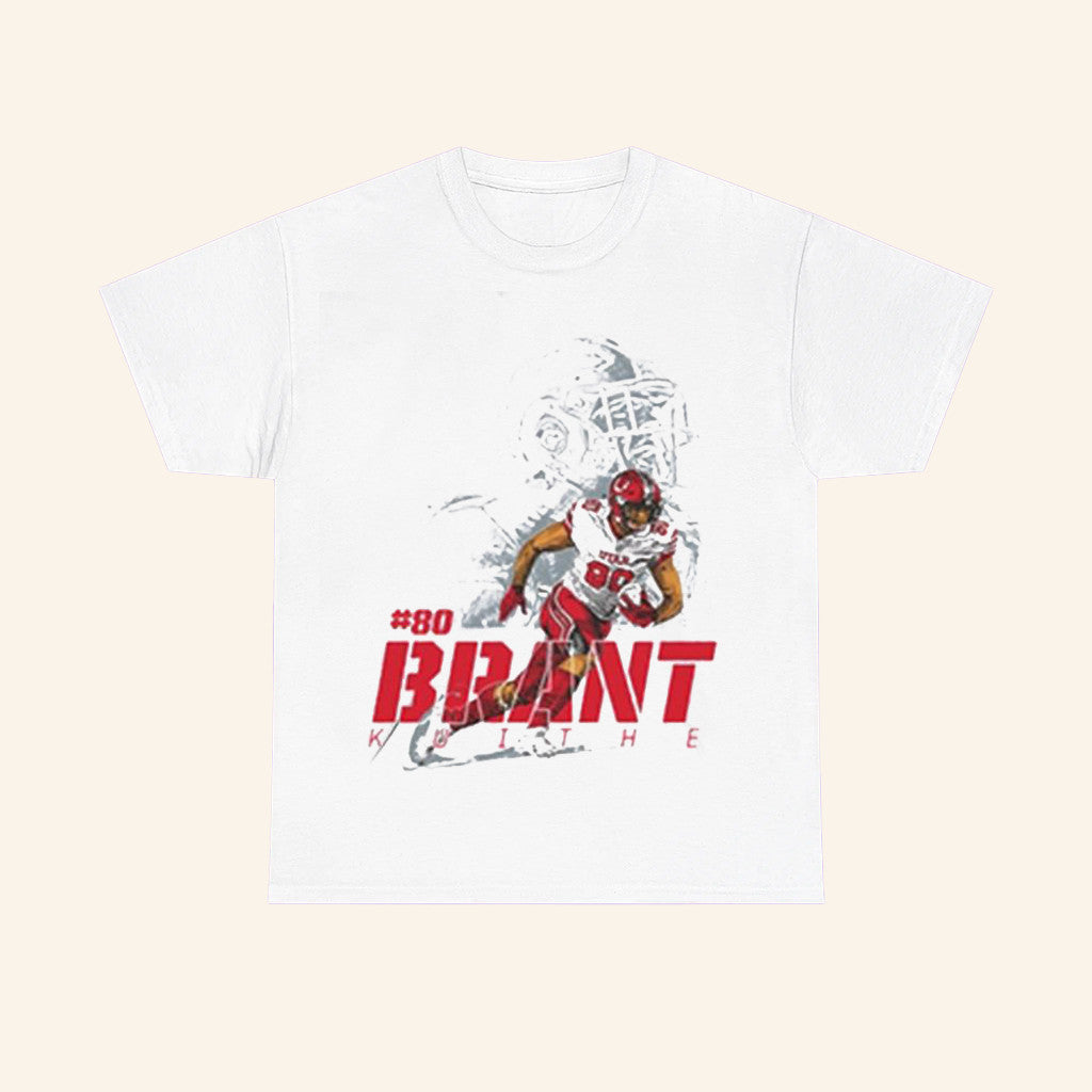80 Brant Kuithe Sketch Shirt Utah Football Merch Best Gifts For Fans - Roseregae
