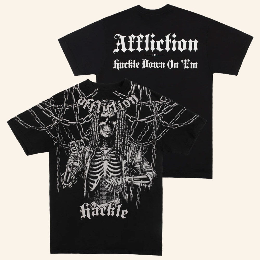 Affliction X Haunted Mound Merch HDOE Brawler T-Shirt Gifts For Hip Hop Lovers - Roseregae
