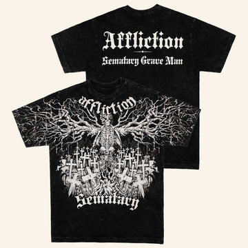 Affliction X Haunted Mound Merch Sematary Grave Man T-Shirt Gifts For Hip Hop Lovers - Roseregae