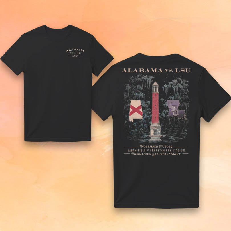 Alabama Vs LSU Saban Field Nov 8 2025 Shirt Gifts Ideas For Football Lovers - Roseregae