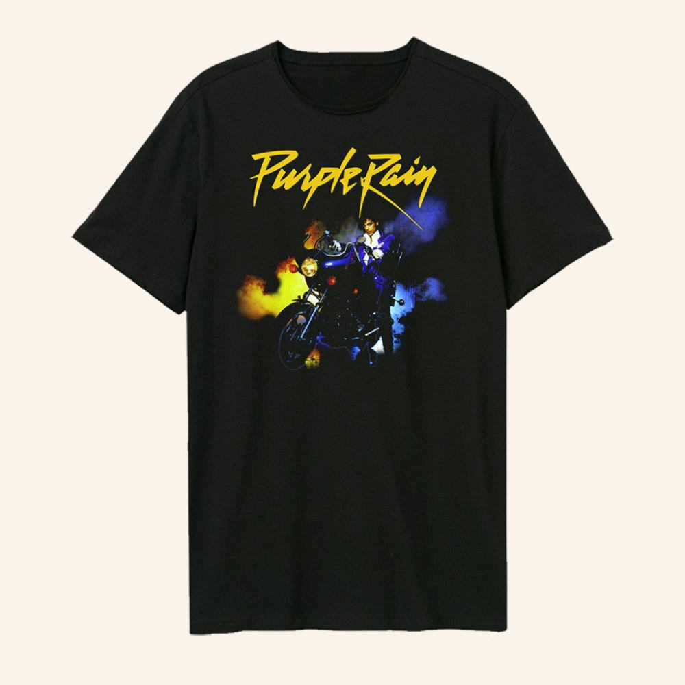 Amplified Clothing Merch Prince Purple Rain Motorcycle Shirt Gifts For Him - Roseregae