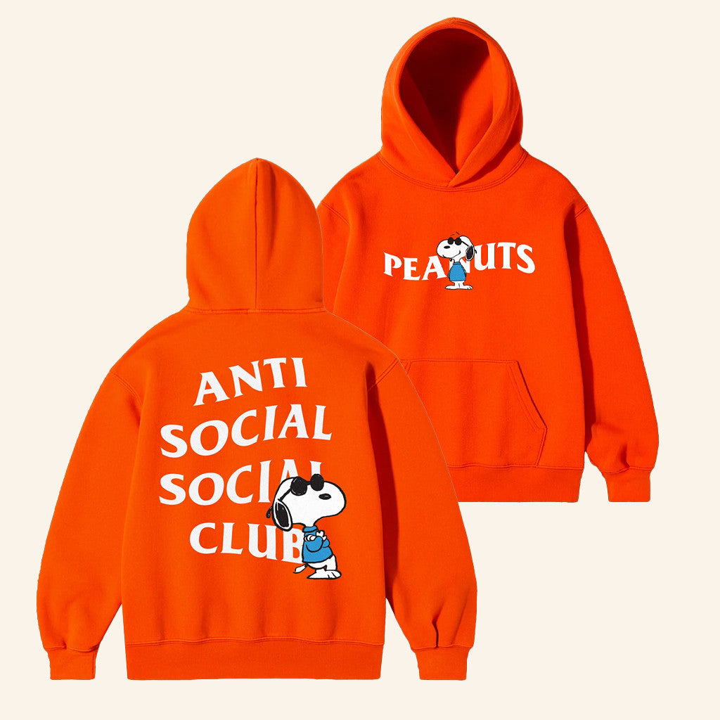 Anti Social Social Club Merch ASSC X Peanuts Joe Cool Hoodie Christmas Gifts For Husband - Roseregae