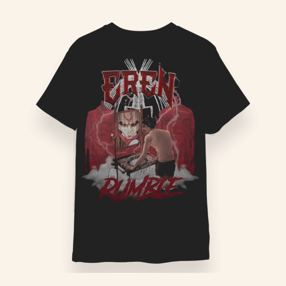 Attack On Titan Merch Eren Rumble T-Shirt Gift Ideas For Anime Lovers - Roseregae