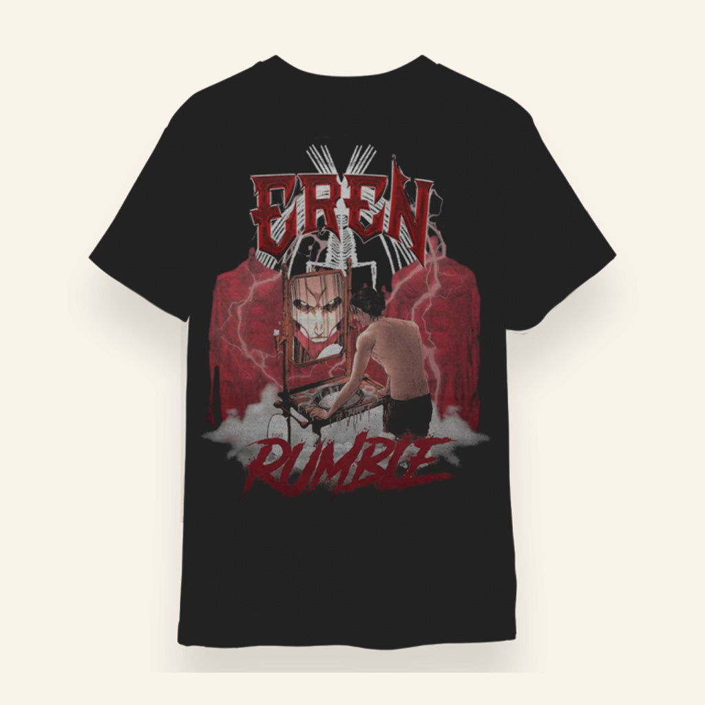 Attack On Titan Merch Eren Rumble T-Shirt Gift Ideas For Anime Lovers - Roseregae