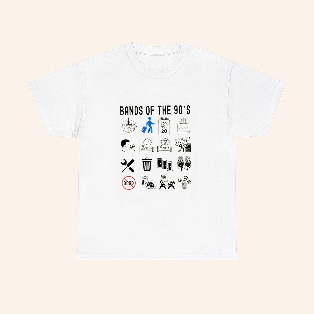 Bands Of The 90 Icon T Shirt - Roseregae