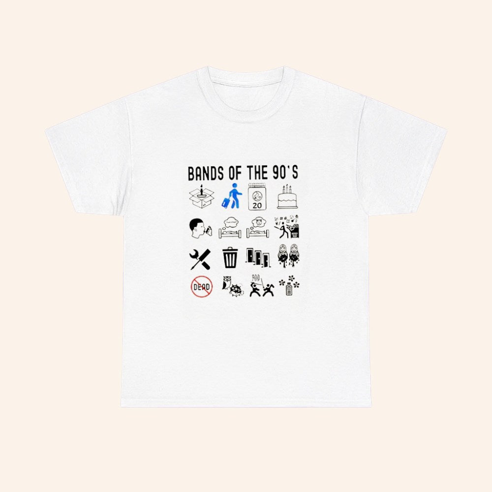 Bands Of The 90 Icon T Shirt - Roseregae