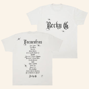 Becky G Merch Encuentros Tracklist T-Shirt Cool Gifts For Music Lovers - Roseregae