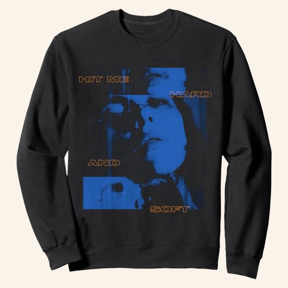 Billie Eilish Merch Hit Me Hard And Soft Tour 2025 Blue Photo Sweatshirt Gifts For Her - Rose Regae
