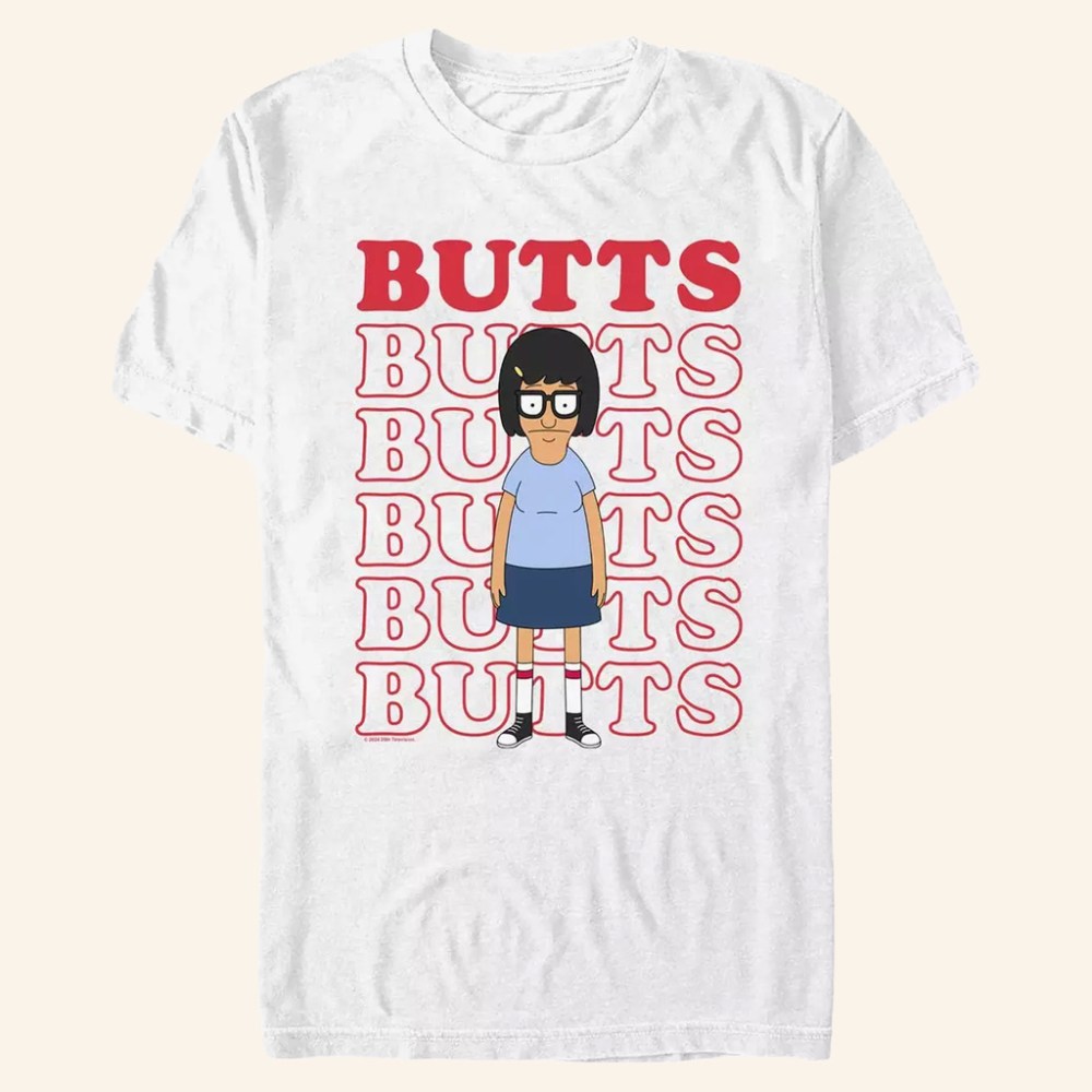Bob's Burgers Merch Tina Butts Repeat T-Shirt Great Gifts For Besties - Roseregae