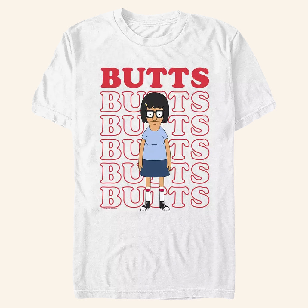 Bob's Burgers Merch Tina Butts Repeat T-Shirt Great Gifts For Besties - Roseregae