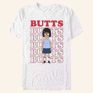 Bob's Burgers Merch Tina Butts Repeat T-Shirt Great Gifts For Besties - Roseregae