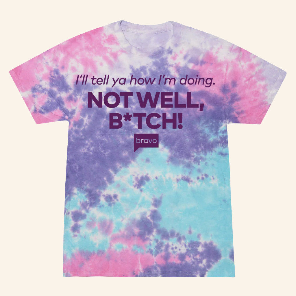 Bravo Merch The Real Housewives of New York City How Am I Doing Dorinda Tie Dye T-Shirt - Roseregae