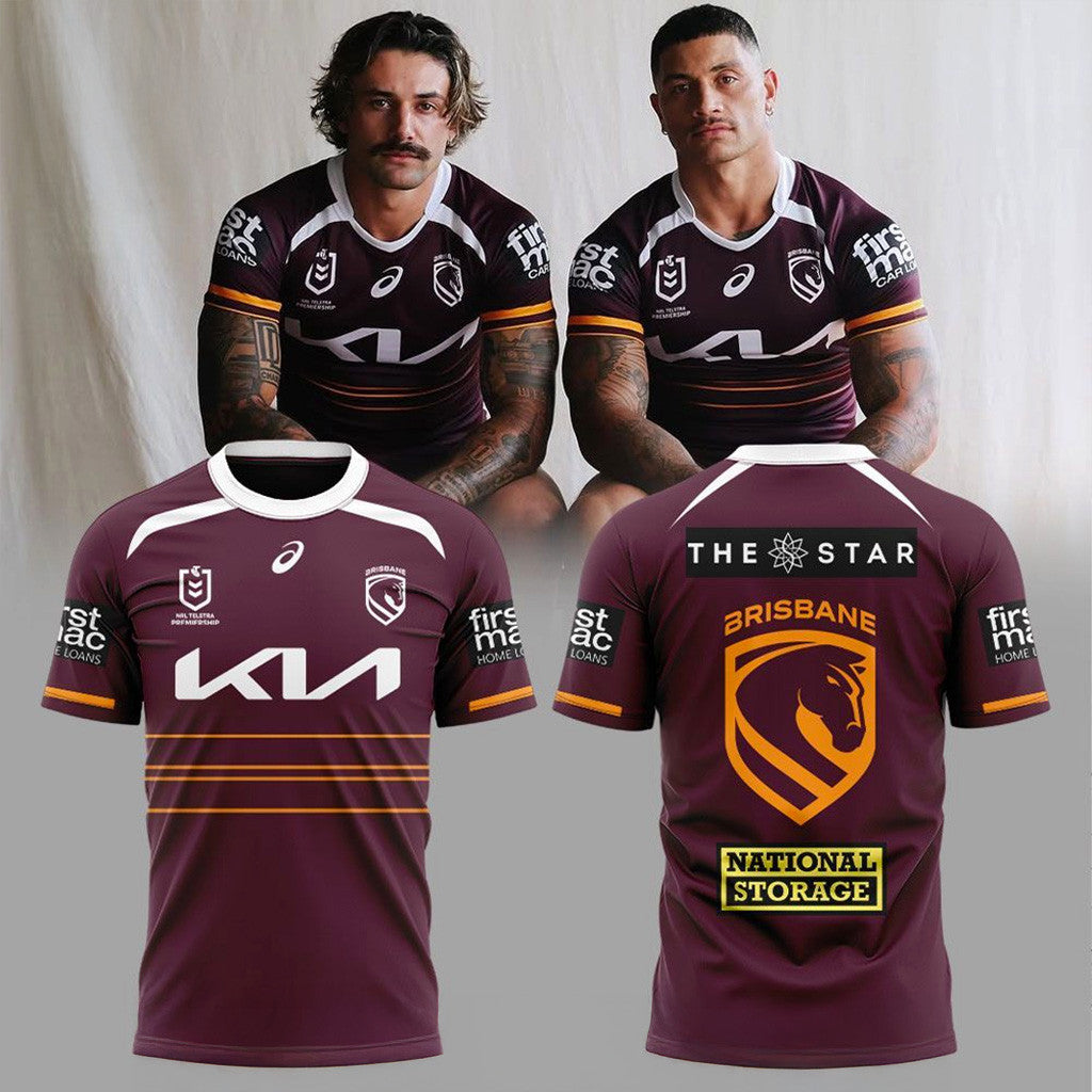 Brisbane Broncos Entering The New Era New Threads Home 2026 T-Shirt Brisbane Broncos Merch - Roseregae