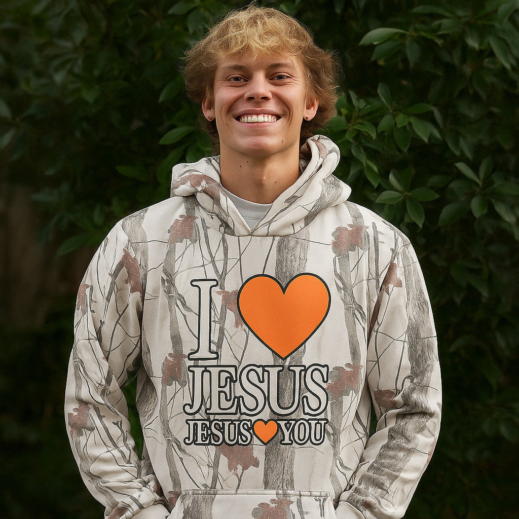 Bryce Crawford Merch I Love J J Loves You Camo Hoodie Gifts For Christian - Rose Regae