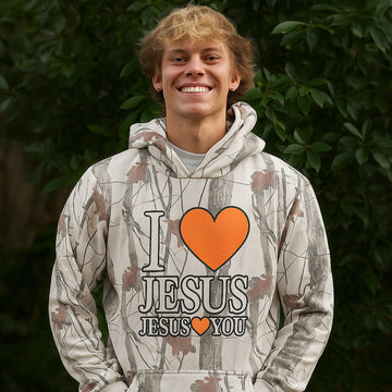 Bryce Crawford Merch I Love J J Loves You Camo Hoodie Gifts For Christian - Rose Regae