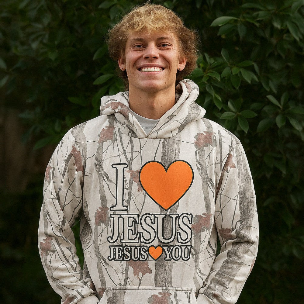 Bryce Crawford Merch I Love J J Loves You Camo Hoodie Gifts For Christian - Rose Regae