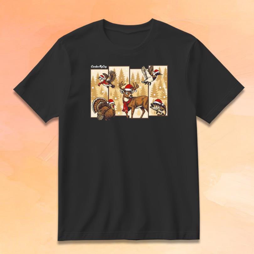 Cardin McCoy Merch Christmas Hunting Grid T-Shirt Xmas Gifts For Brothers - Roseregae