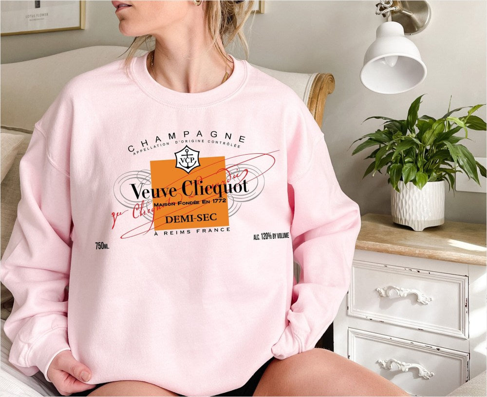 Champagne Veuve Rose Shirt Champagne Tennis Club Orange Champagne Rosa Label Shirt Champagne Veuve Rose Sweatshirts Gifts For Best Friend - Rose Regae