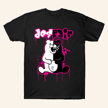 Danganronpa Merch Monokuma Despair Black T-Shirt Unique Gifts For Husband - Roseregae