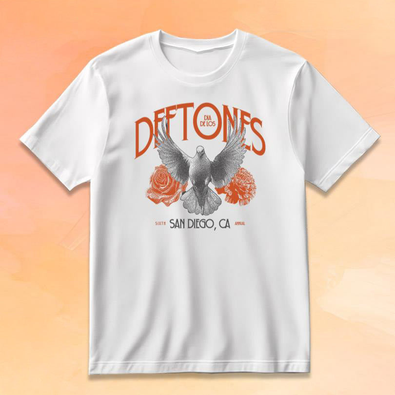 Deftones Merch Dove Dia De Los Deftones T-Shirt Gifts For Music Fans - Roseregae
