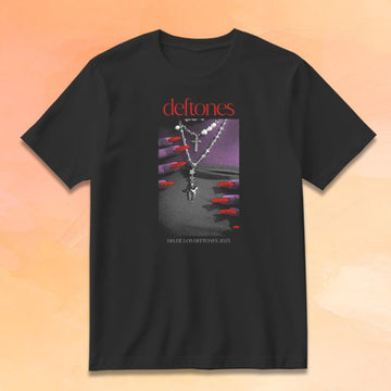 Deftones Merch Pony Rosary Shirt Unique Gifts For Music Lovers - Roseregae