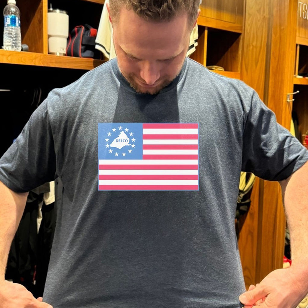 Delco 250 Flag Philadelphia T Shirt - Roseregae
